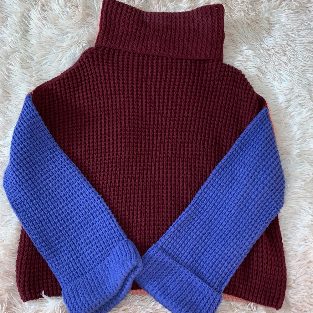 colorful free people sweater